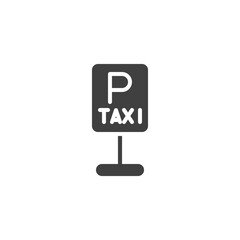 Taxi parking service vector icon
