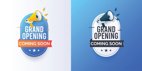 Grand opening. coming soon banner template.