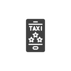 Taxi rating stars feedback vector icon