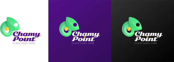 Chameleon logo concept - Chamy point © Tom