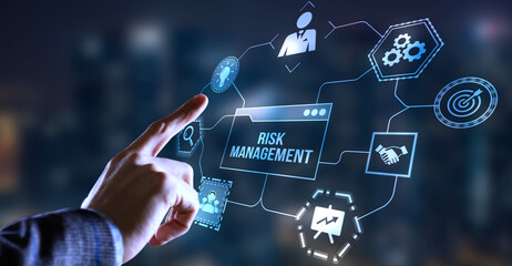 Internet, business, Technology and network concept. Risk Management and Assessment for Business...