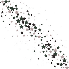 Obraz premium Gray stars scatter charming holiday vector background. Twinkle luminous star sparkles magical illustration.