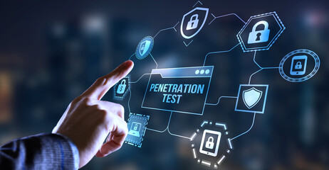 Obraz premium Internet, business, Technology and network concept. Cyber security data protection business technology privacy concept.