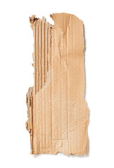 Piece of cardboard isolated on white background