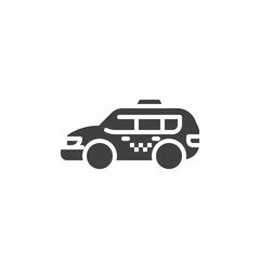 Minivan taxi service vector icon