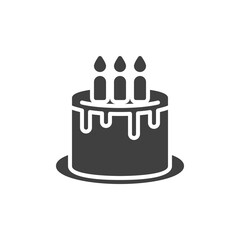 Birthday cake vector icon