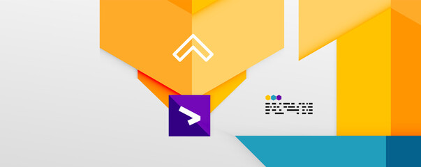 Shiny color triangles and geometric shapes vector abstract background