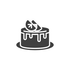 Lemon cake vector icon