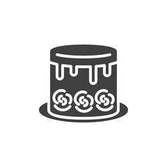 Birthday cake vector icon