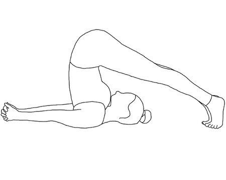 yoga, halasana, plow pose