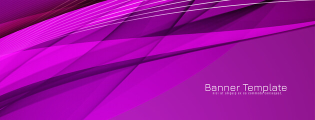 Abstract wave style design banner template