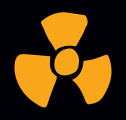 Radiation sign. Vector drawing icon