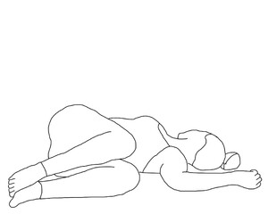 yoga, jathara parivartanasana, supine spinal twist pose