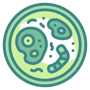 bacteria blue line icon