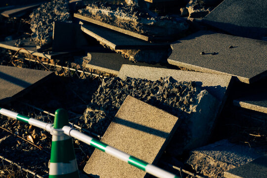 Stairs destroyed by a Natural disaster