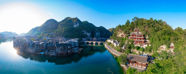 Qinglong cave scenic area, Zhenyuan Town, Guizhou Province, China