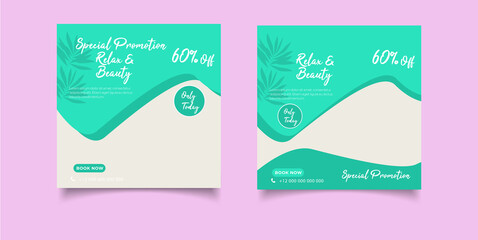 Beauty salon posts template 