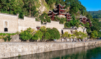 Qinglong cave scenic area, Zhenyuan Town, Guizhou Province, China