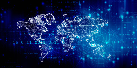 2d illustration world map abstract background © jijomathai