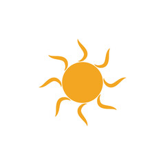 summer beach coast island, sea ocean with birds and summer sun rays logo design inspiration