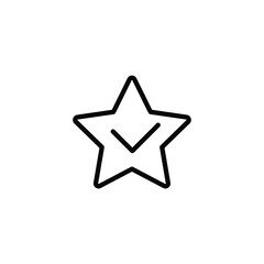 star icon Checkmark icon. Done, tick, yes, accept  icon