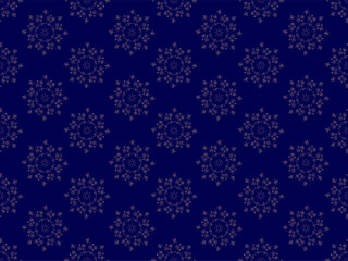 Golden yellow pattern on blue background Contemporary modern style abstract pattern design. For fabric patterns and more