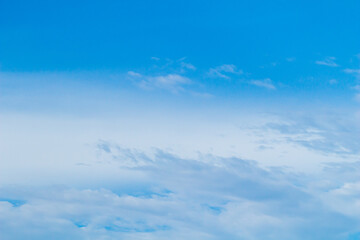 Blue sky and cirrus clouds, can be used as background.