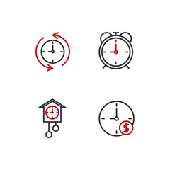 time set icon, isolated time set sign icon, vector illustration