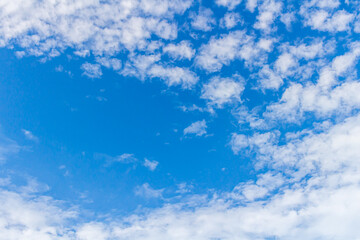 Blue sky and cirrus clouds, can be used as background.