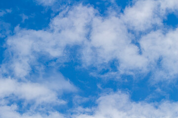 Blue sky and cirrus clouds, can be used as background.
