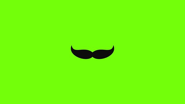 Pointing mustache icon animation