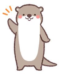 案内するカワウソ