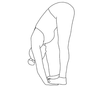 yoga, padahastasana, hand to/under foot pose