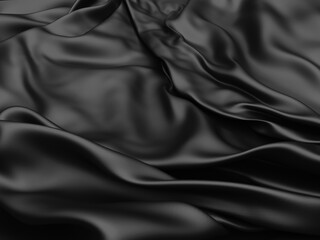 Obraz premium Abstract background luxury cloth waves. dark wavy soft wrinkled fabric