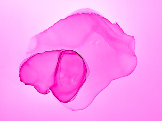 Woman Alcohol Ink. White Elegant Invitation.