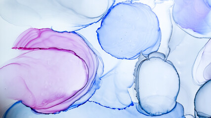 Alcohol ink. Abstract Ethereal Fluid. Elegant