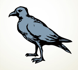 Big bird. Vector drawing icon sign