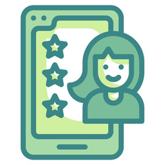 smartphone blue line icon