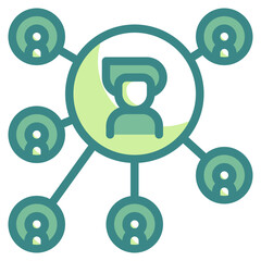 viral blue line icon