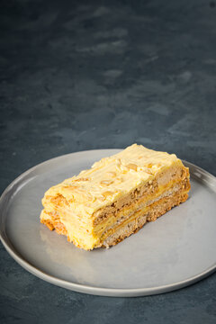 delicious sweet sans rival made with meringue layers filled with buttercream and cashew nuts