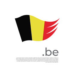 Belgium flag. Vector stylized design national poster on a white background. Belgian flag painted with abstract brush strokes with be domain, place for text. State patriotic banner of belgium, cover