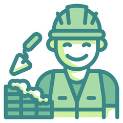 labour blue line icon