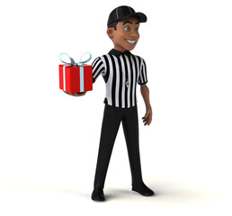 Fun 3D Illustration of an american Referee