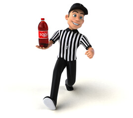 Fun 3D Illustration of an american Referee