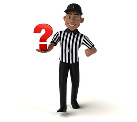 Fun 3D Illustration of an american Referee