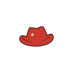 logo cowboy hat with ribbon