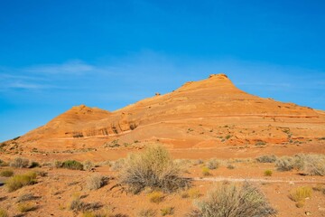 An overlooking landscape view of Glen Canyon National Recreation Area, Arizona