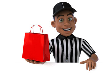 Fun 3D Illustration of an american Referee
