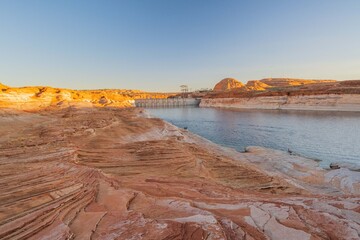 An overlooking landscape view of Glen Canyon National Recreation Area, Arizona