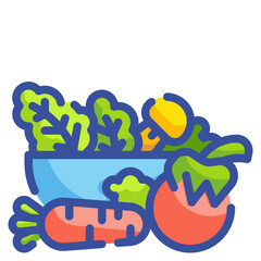 vegetarian line icon